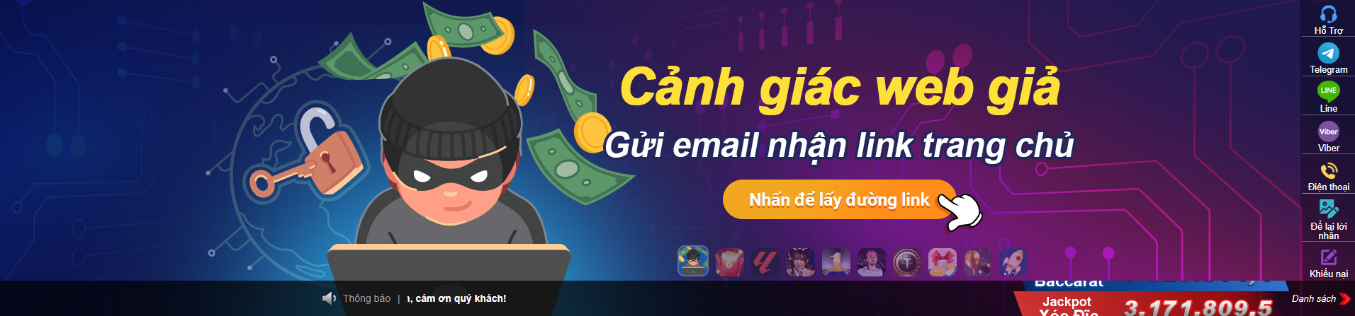 Cảnh giác lừa đảo vào đúng link zt9398.net